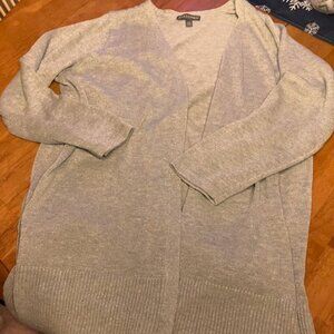 Sparkly Silver Open Cardigan, Longer in Length